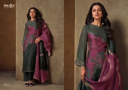 Meyza Omtex Silk Pant Style Suits Manufacturer India