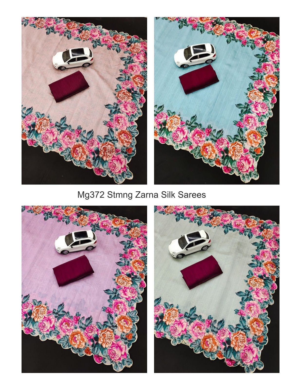Mg372 Stmng Zarna Silk Sarees Wholesale Price