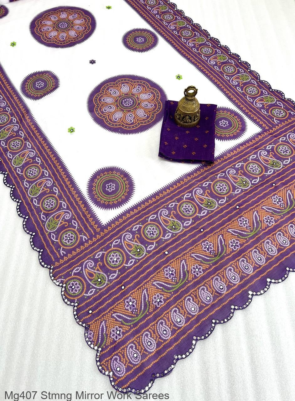 Mg407 Stmng Linen Sarees Manufacturer India