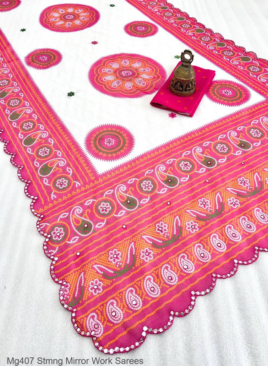 Mg407 Stmng Linen Sarees Manufacturer India