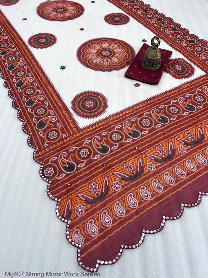 Mg407 Stmng Linen Sarees Manufacturer India