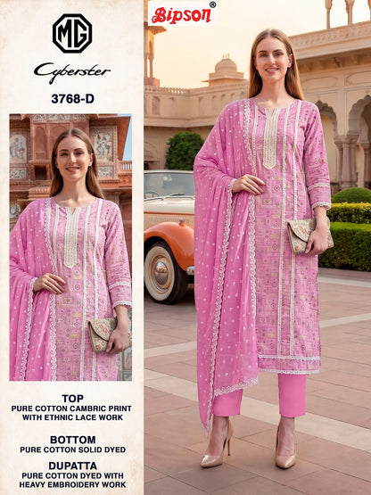 Mg Cyberster 3768 Bipson Prints Cotton Cambric Pant Style Suits Exporter India