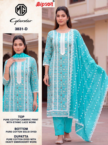 Mg Cyberster 3831 Bipson Prints Cotton Cambric Pant Style Suits Supplier Gujarat