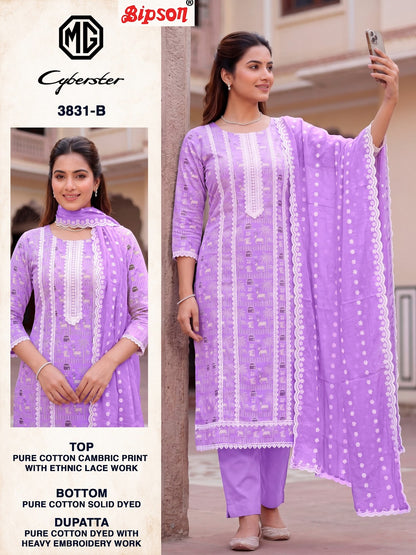 Mg Cyberster 3831 Bipson Prints Cotton Cambric Pant Style Suits Supplier Gujarat
