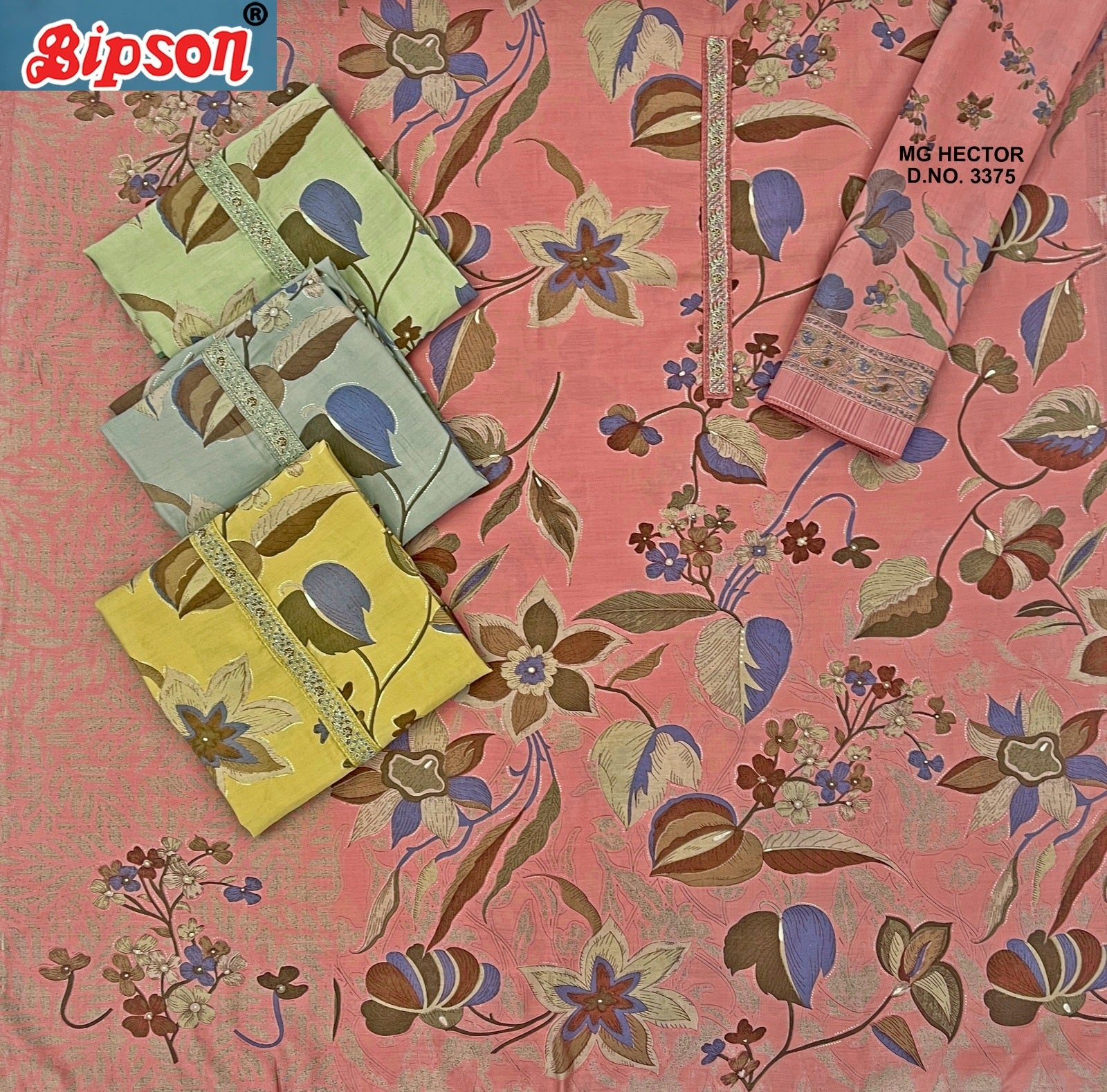 Mg Hector 3375 Bipson Prints Roman Silk Pant Style Suits Supplier
