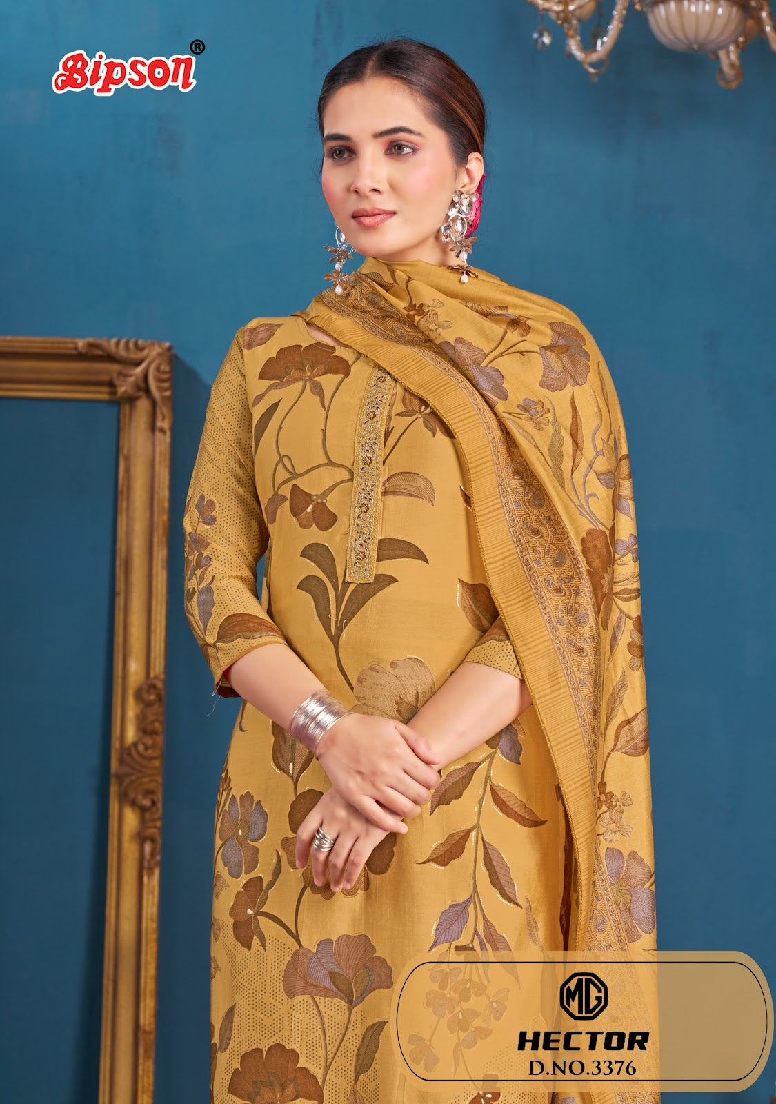 Mg Hector 3376 Bipson Prints Roman Silk Pant Style Suits Manufacturer