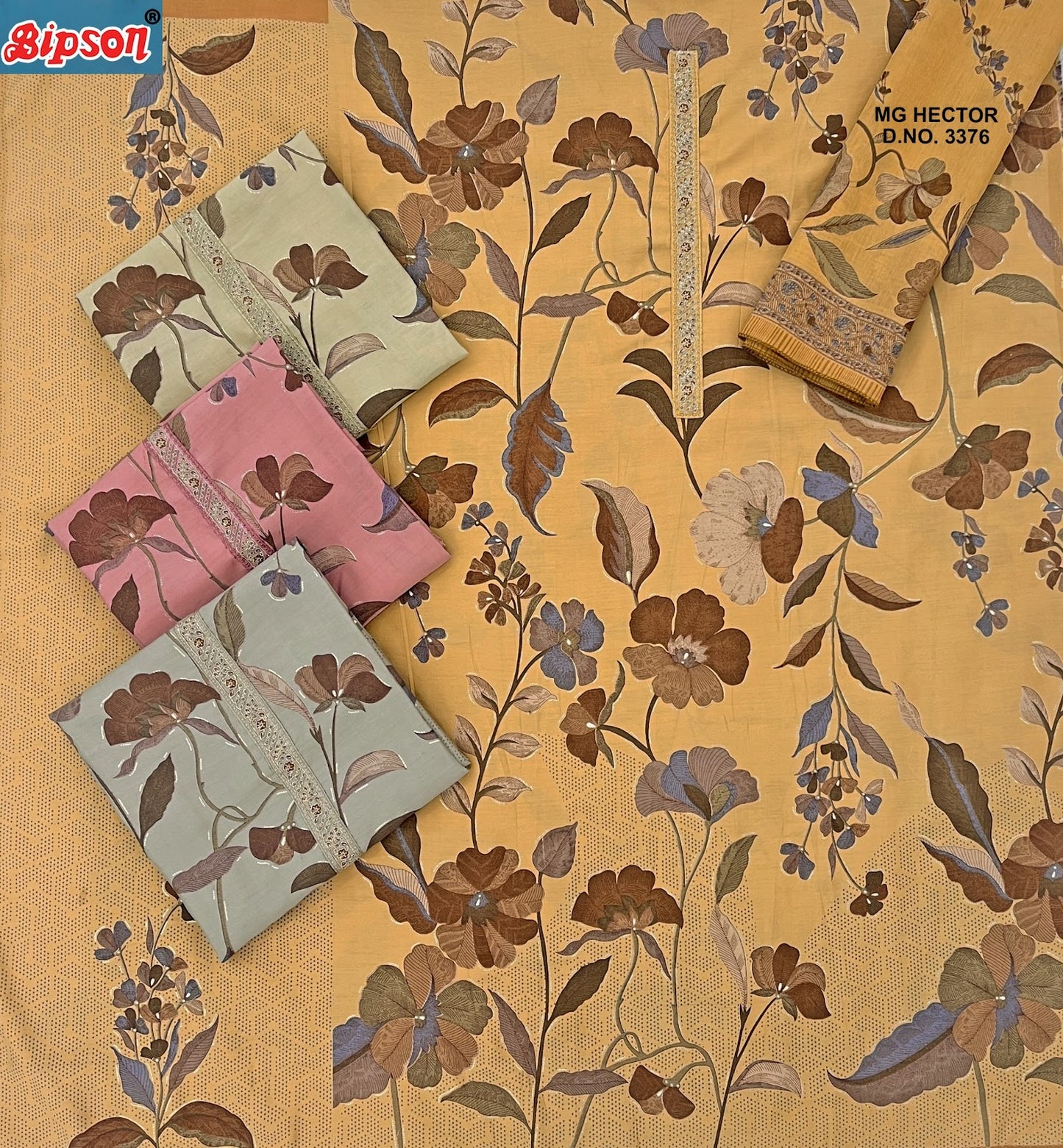Mg Hector 3376 Bipson Prints Roman Silk Pant Style Suits Manufacturer