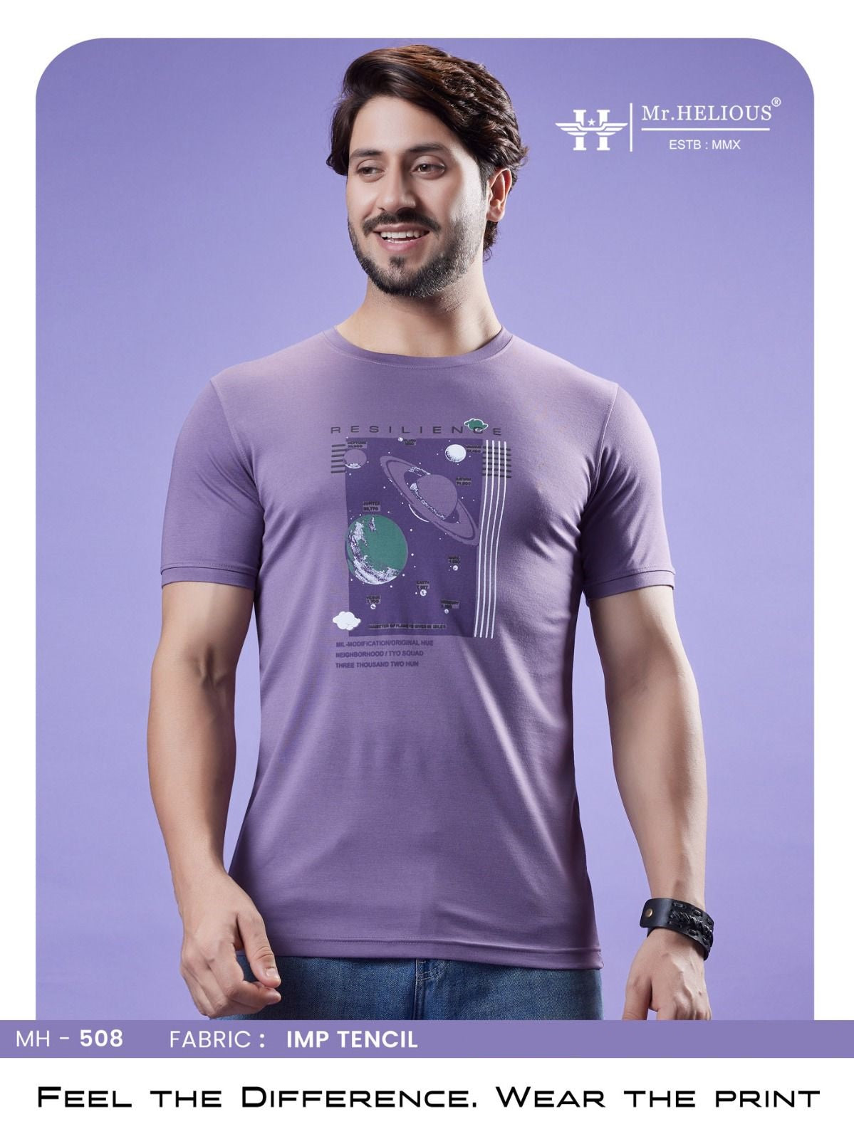 Mh 508 Mr. Helious Tencil Mens Tshirts Supplier