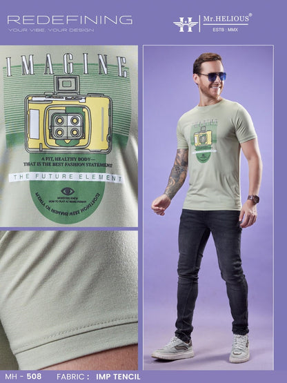 Mh 508 Mr. Helious Tencil Mens Tshirts Supplier