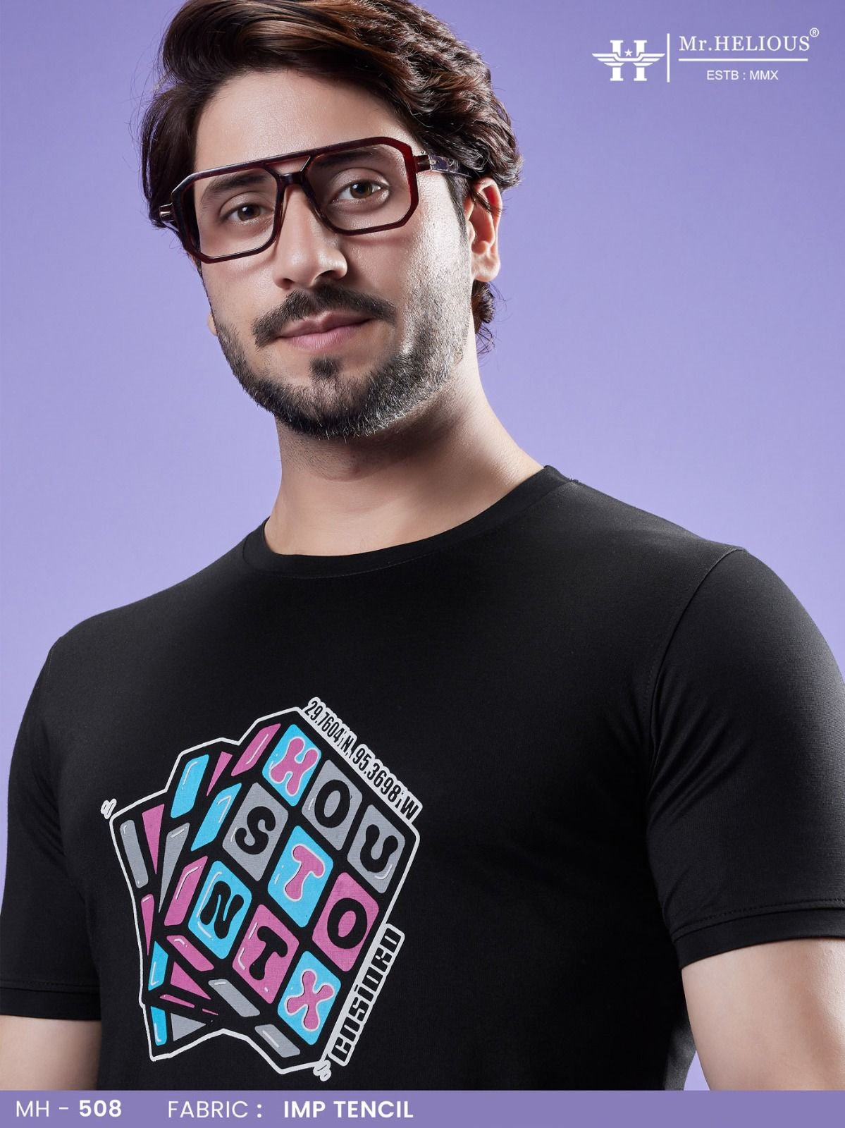 Mh 508 Mr. Helious Tencil Mens Tshirts Supplier