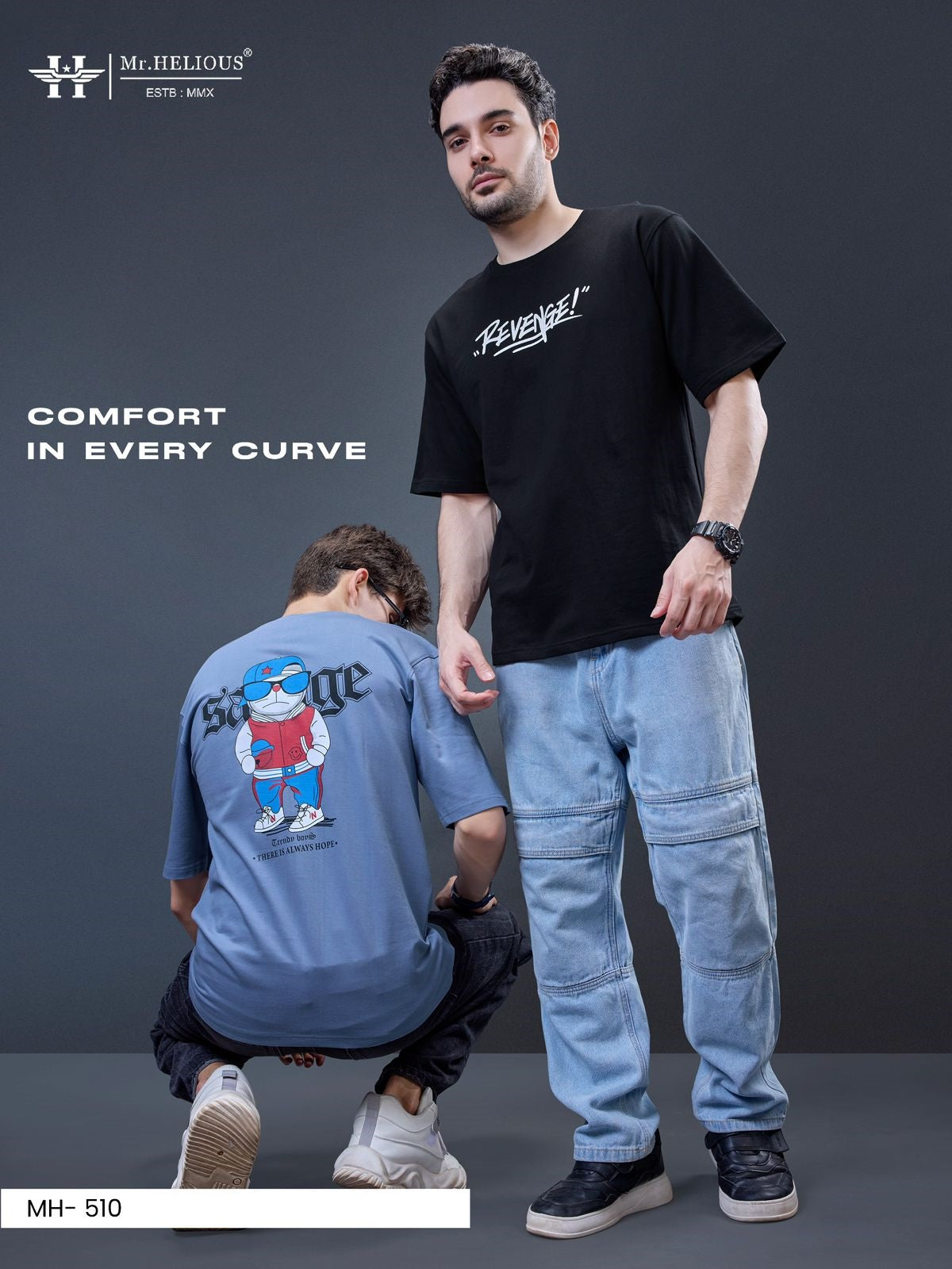 Mh 510 Mr. Helious Looper Mens Tshirts Wholesaler Ahmedabad