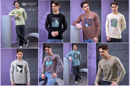 Mh 533 Mr. Helious Cotton Looper Mens Tshirts Wholesaler India