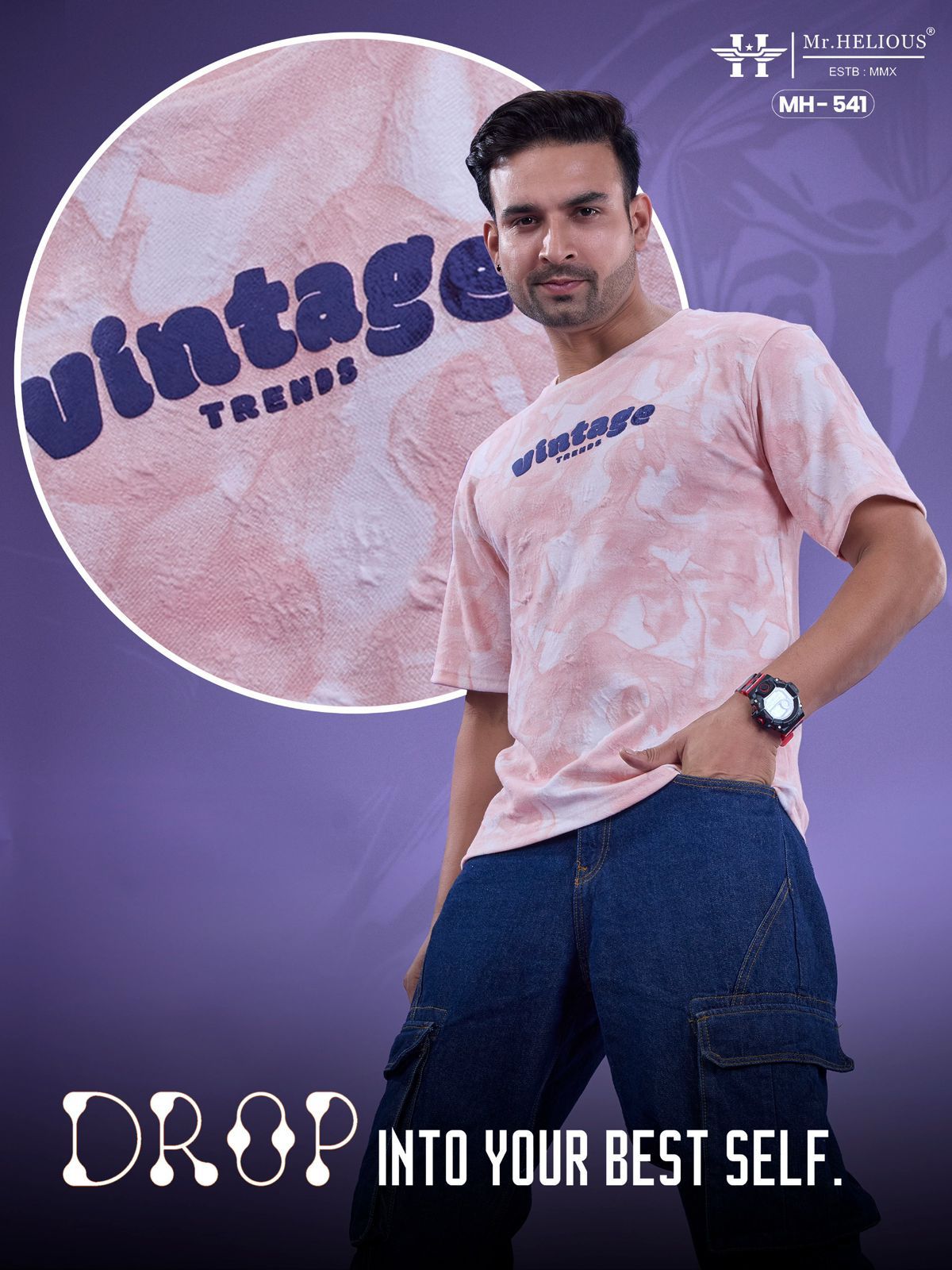 Mh 541 Mr. Helious Mens Tshirts Wholesaler