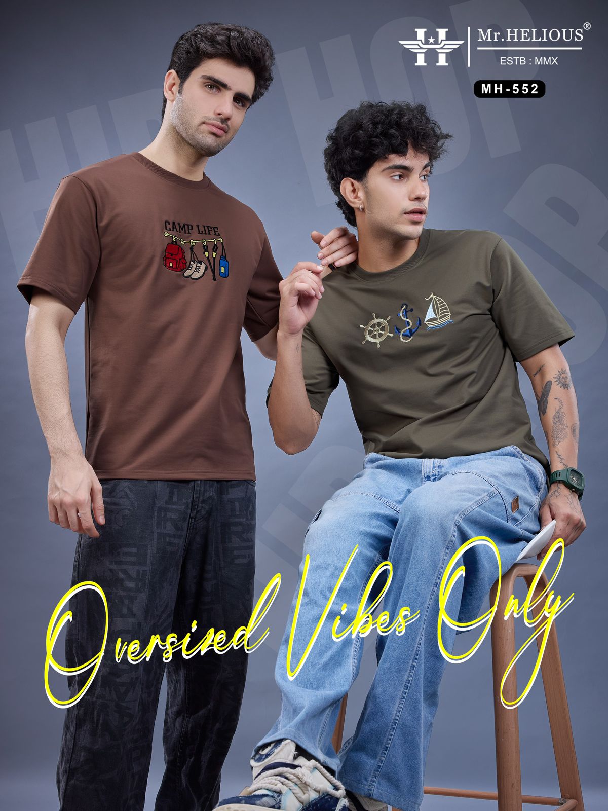 Mh 552 Mr. Helious Looper Mens Tshirts Manufacturer India