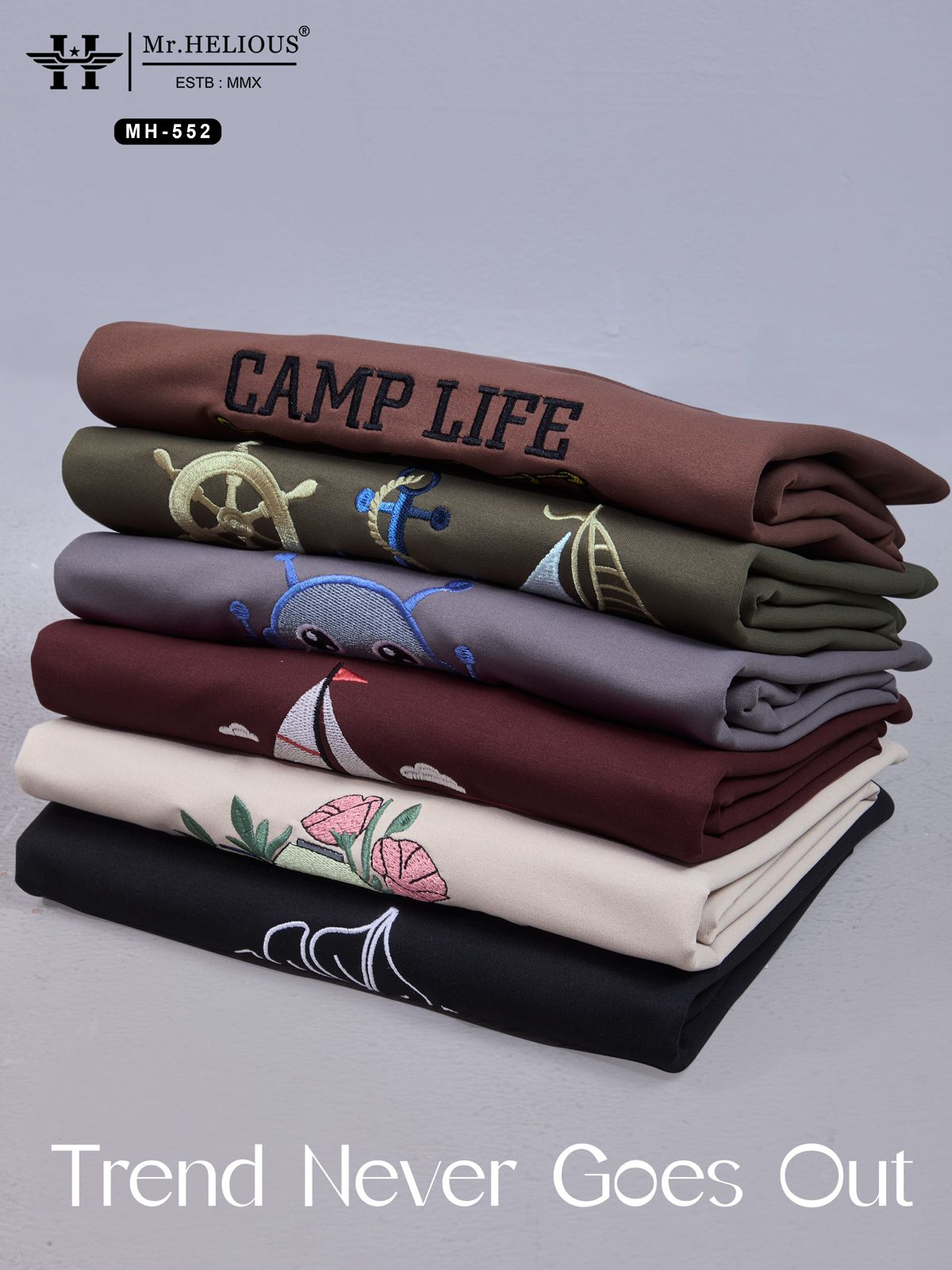Mh 552 Mr. Helious Looper Mens Tshirts Manufacturer India