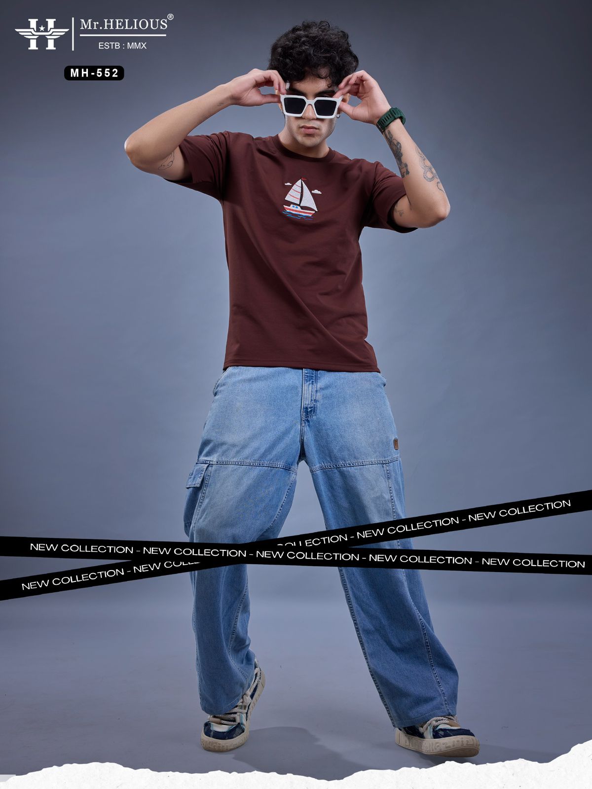Mh 552 Mr. Helious Looper Mens Tshirts Manufacturer India