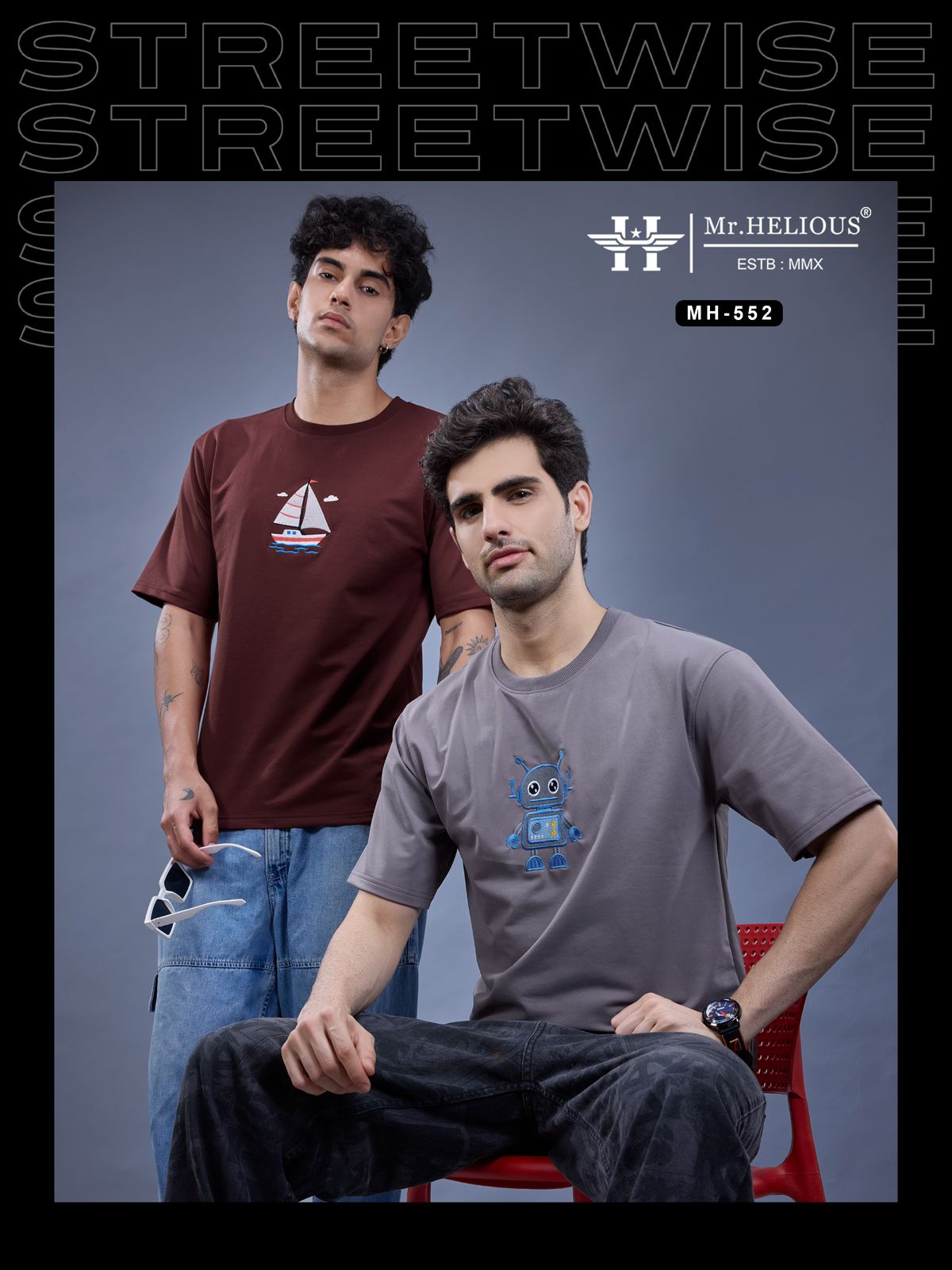Mh 552 Mr. Helious Looper Mens Tshirts Manufacturer India