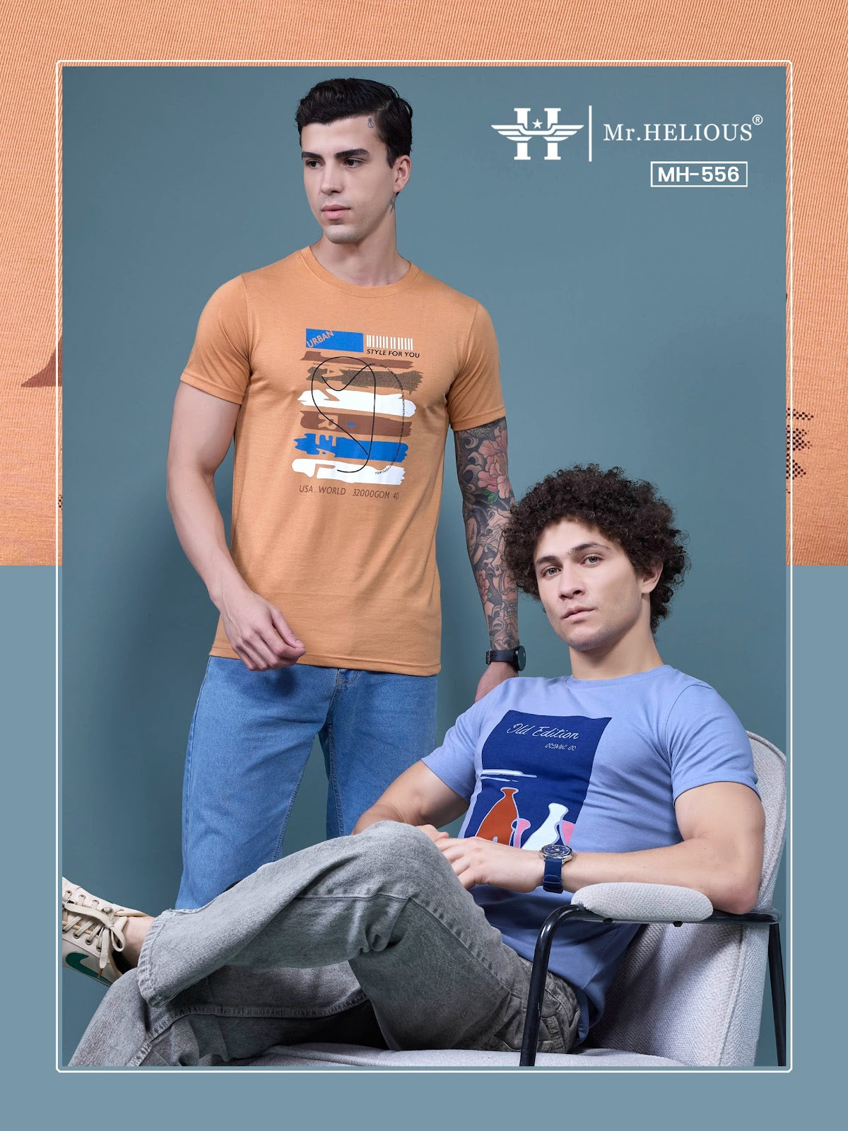 Mh 556 Mr. Helious Biowash Mens Tshirts Supplier Ahmedabad