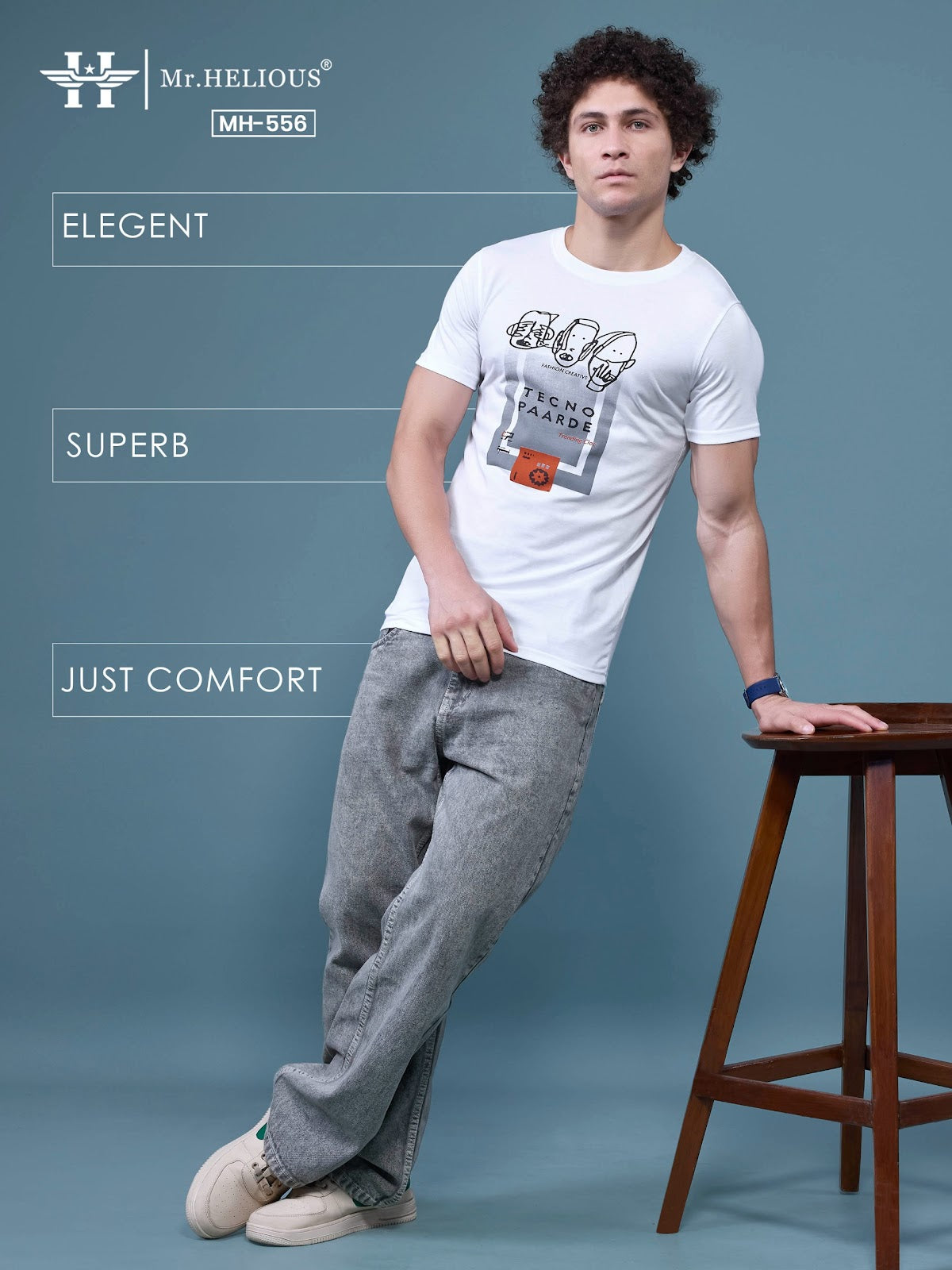 Mh 556 Mr. Helious Biowash Mens Tshirts Supplier Ahmedabad