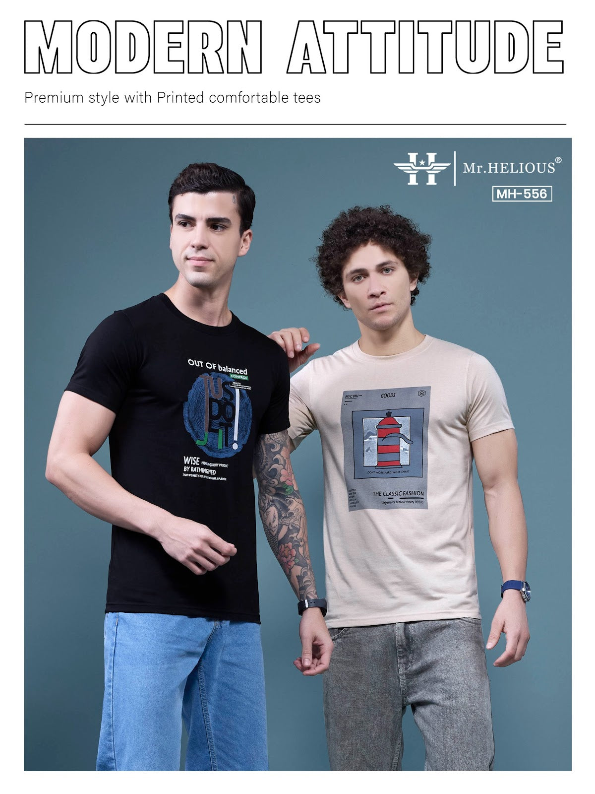 Mh 556 Mr. Helious Biowash Mens Tshirts Supplier Ahmedabad