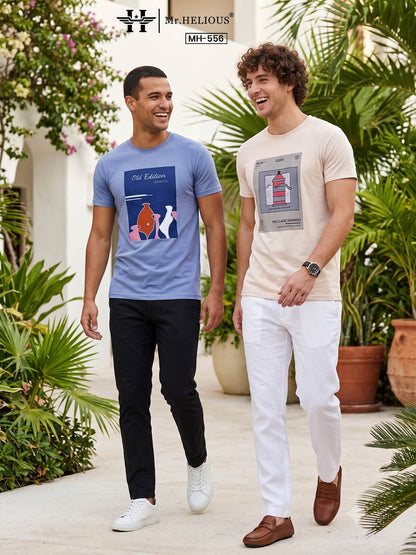 Mh 556 Mr. Helious Biowash Mens Tshirts Supplier Ahmedabad