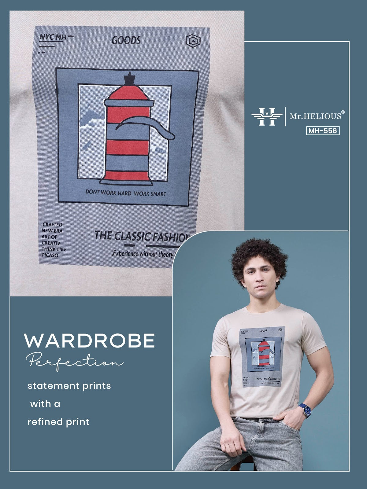 Mh 556 Mr. Helious Biowash Mens Tshirts Supplier Ahmedabad