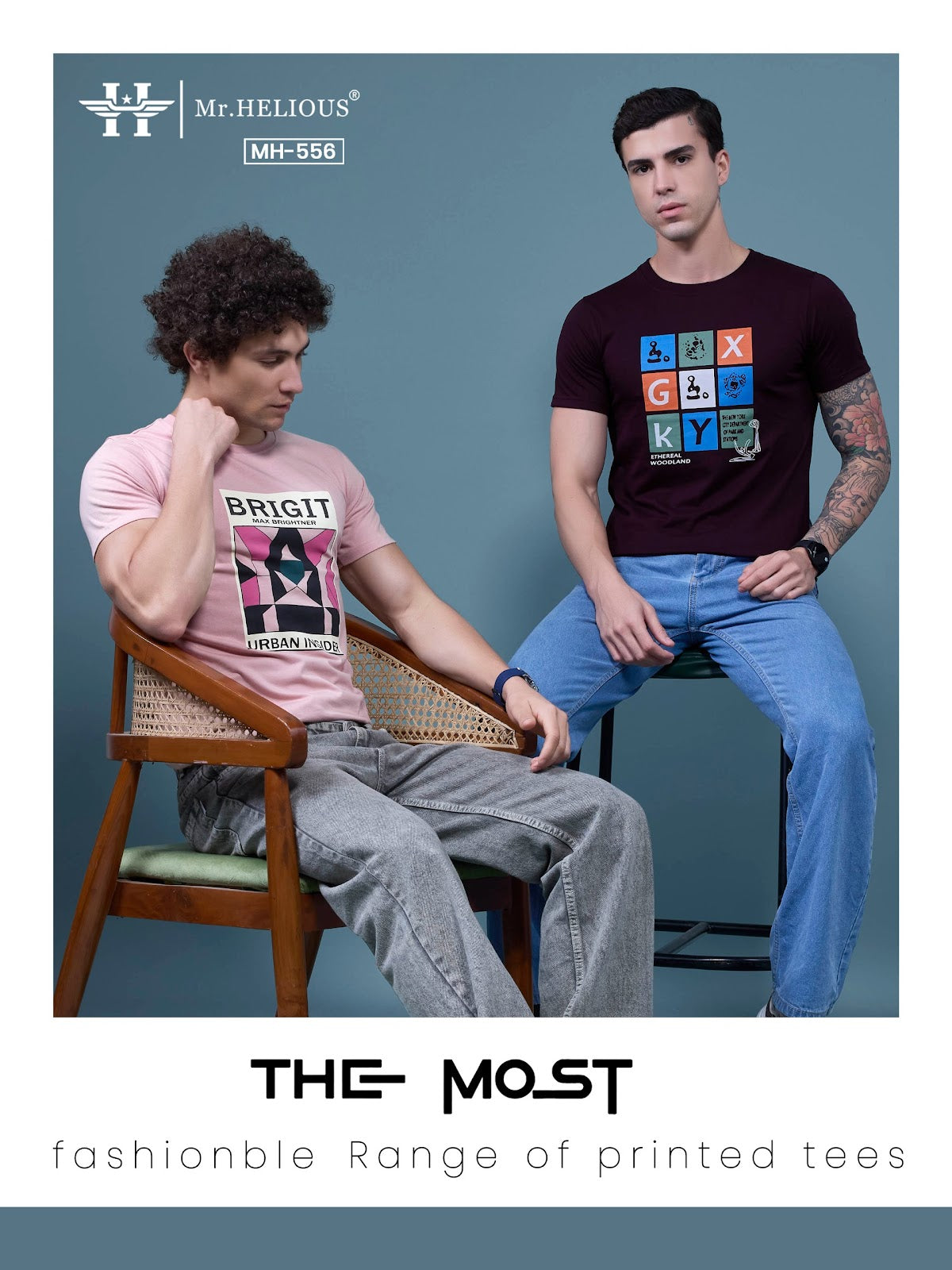 Mh 556 Mr. Helious Biowash Mens Tshirts Supplier Ahmedabad