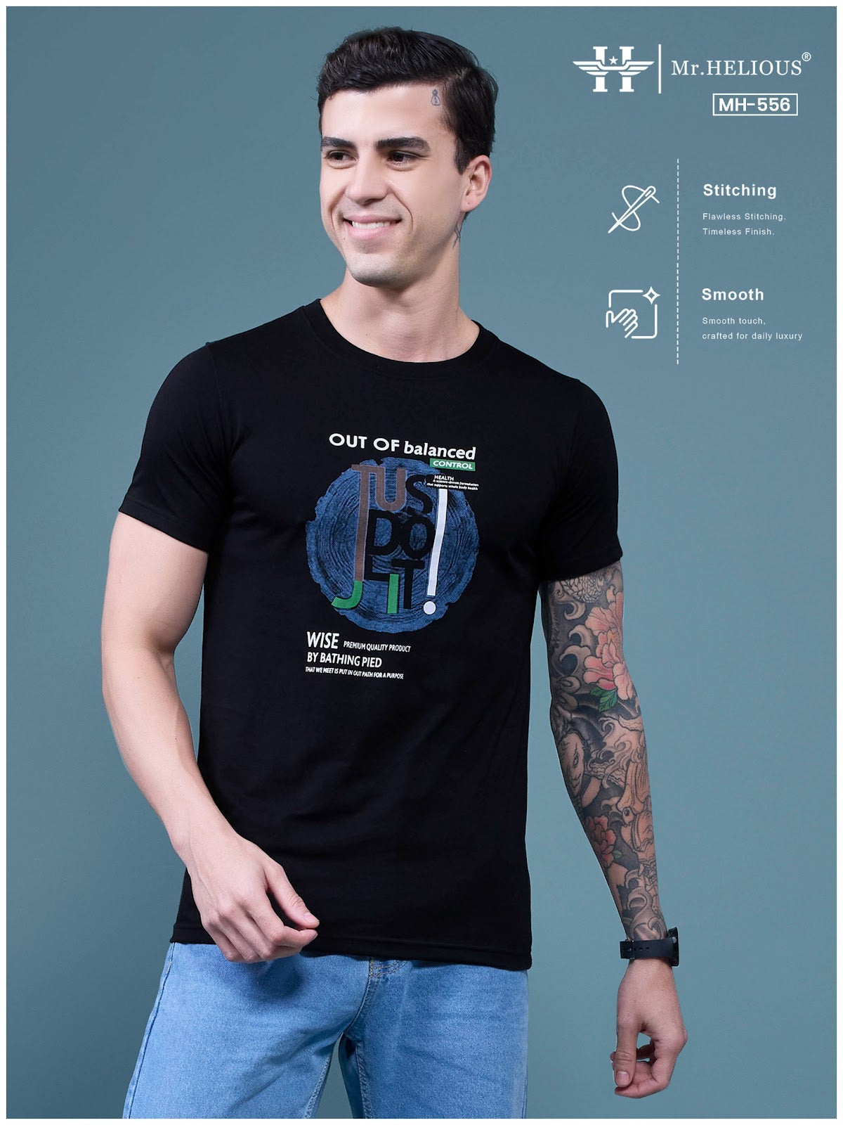 Mh 556 Mr. Helious Biowash Mens Tshirts Supplier Ahmedabad