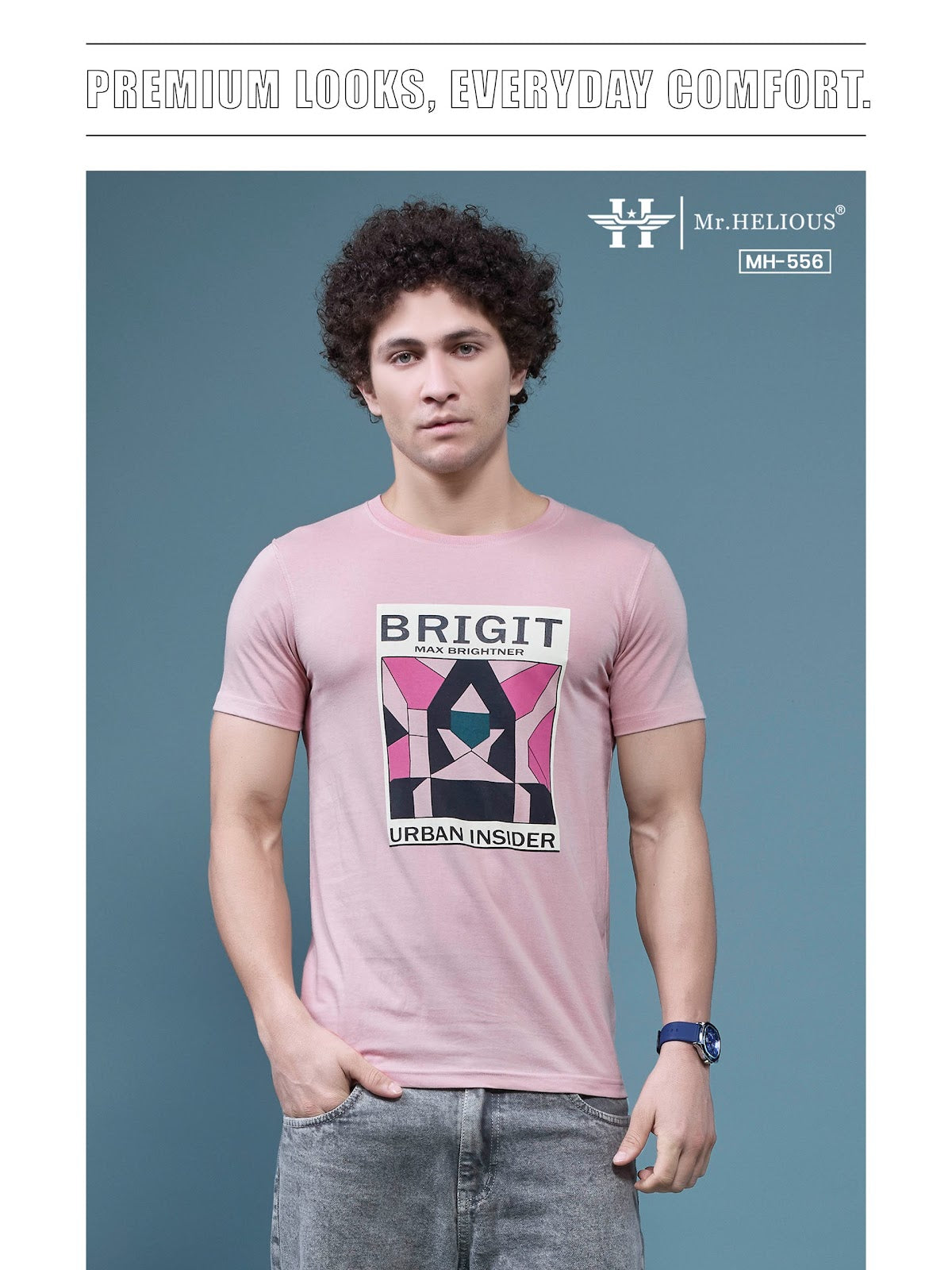 Mh 556 Mr. Helious Biowash Mens Tshirts Supplier Ahmedabad