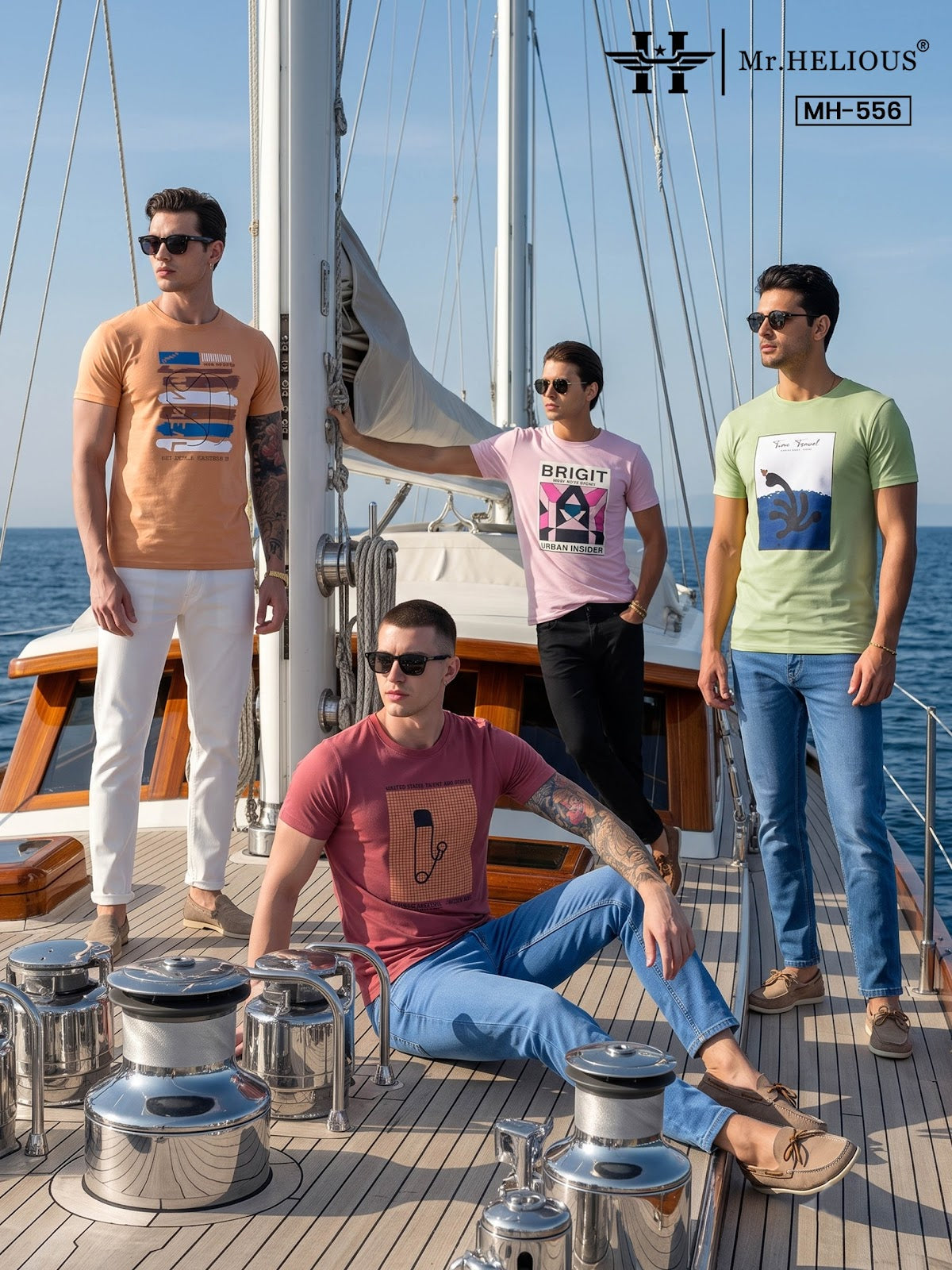 Mh 556 Mr. Helious Biowash Mens Tshirts Supplier Ahmedabad