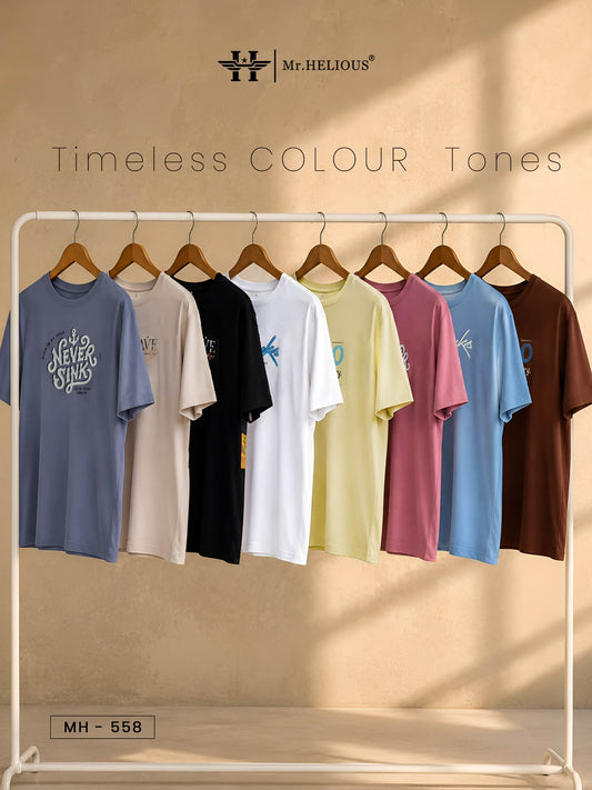 Mh 558 Oversized Mr. Helious Cotton Looper Mens Tshirts Wholesale Price