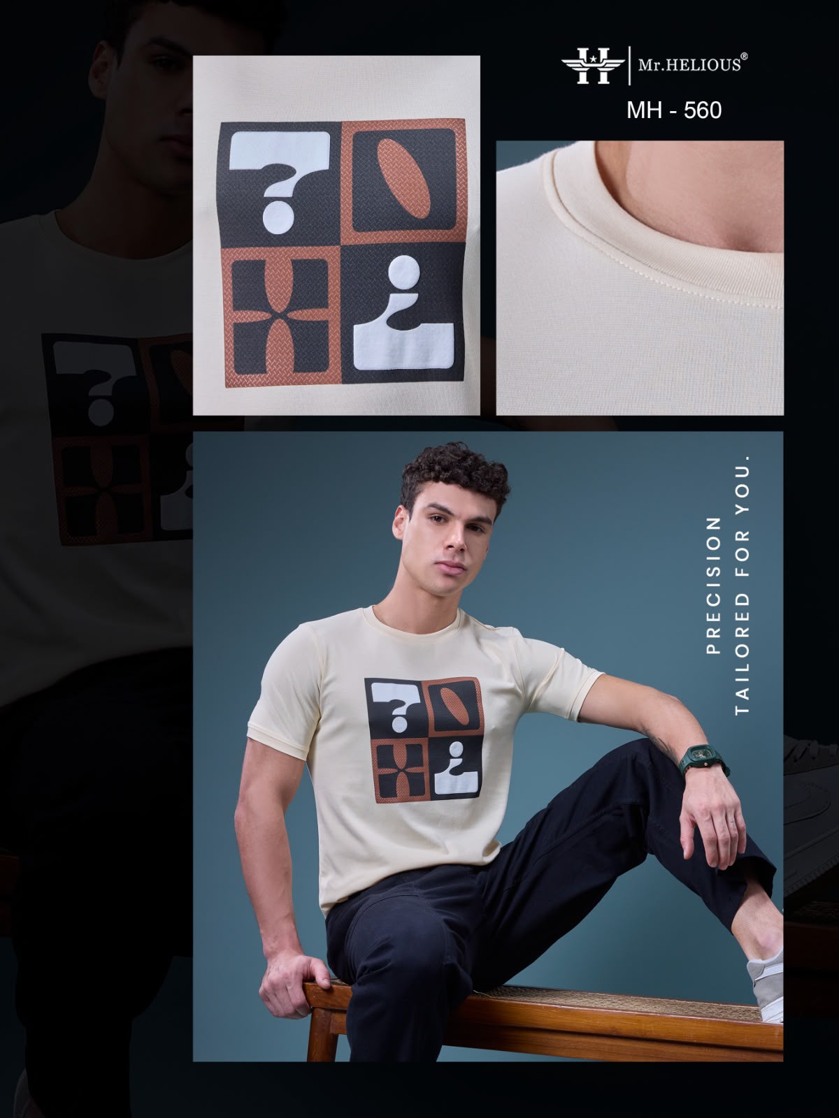 Mh 560 Hd Print Mr. Helious Imported Mens Tshirts Exporter
