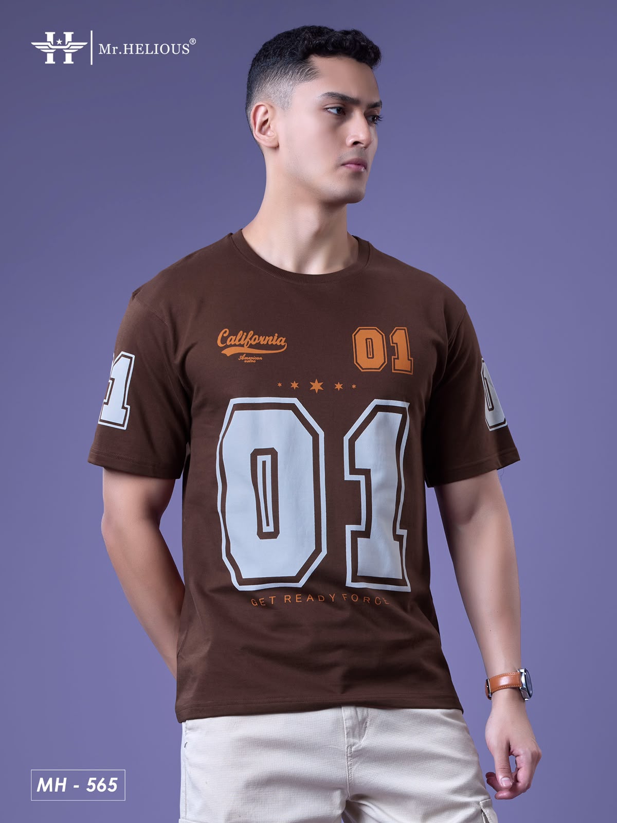 Mh 565 Mr. Helious Cotton Looper Mens Tshirts Supplier India