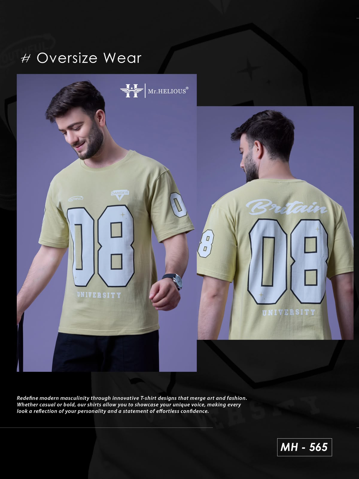 Mh 565 Mr. Helious Cotton Looper Mens Tshirts Supplier India