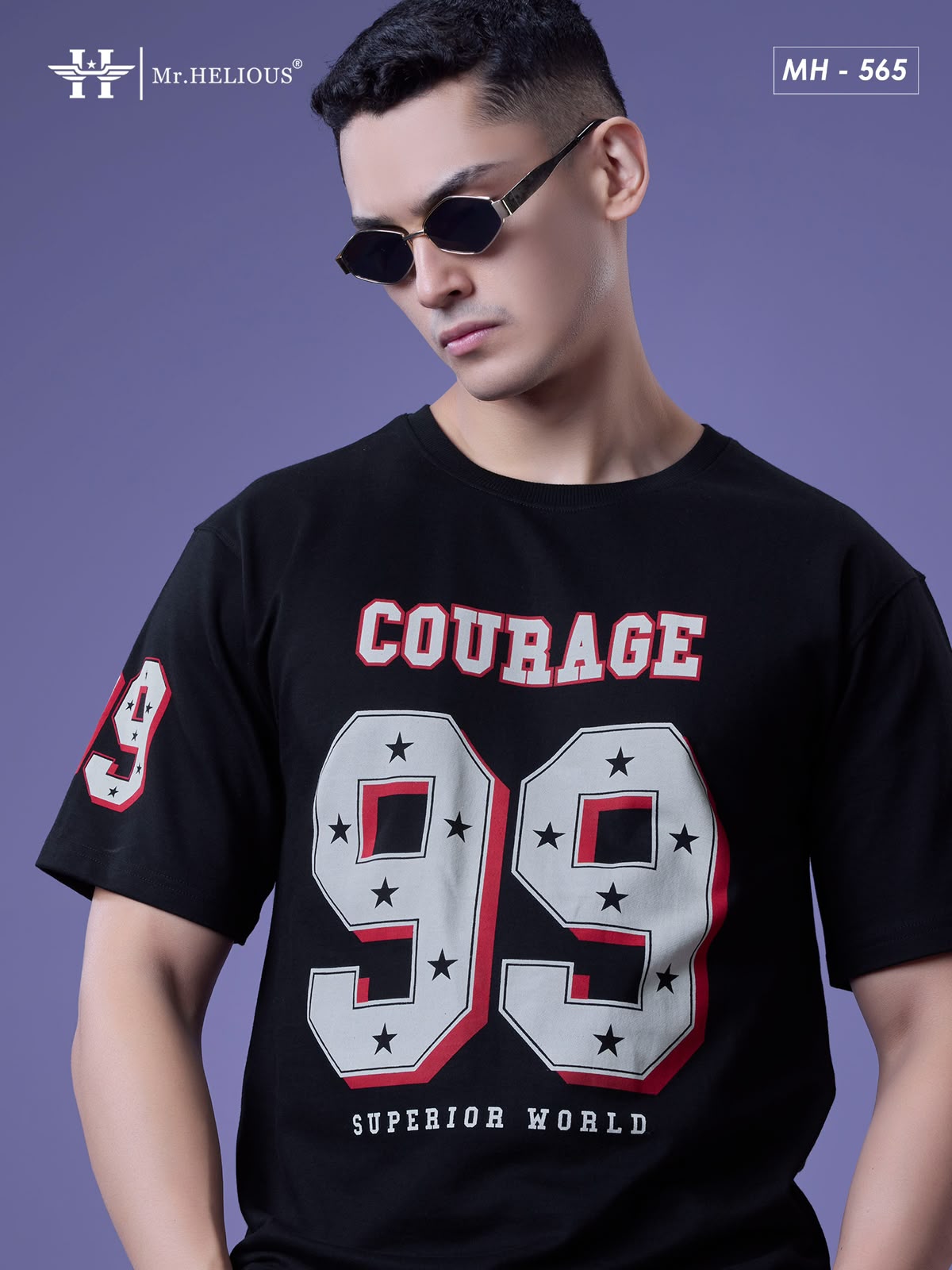 Mh 565 Mr. Helious Cotton Looper Mens Tshirts Supplier India