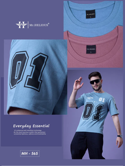 Mh 565 Mr. Helious Cotton Looper Mens Tshirts Supplier India