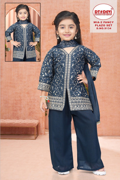 Mia 2 Dn 9134 Dt Devi Georgette Girls Indowestern Pair Exporter Ahmedabad