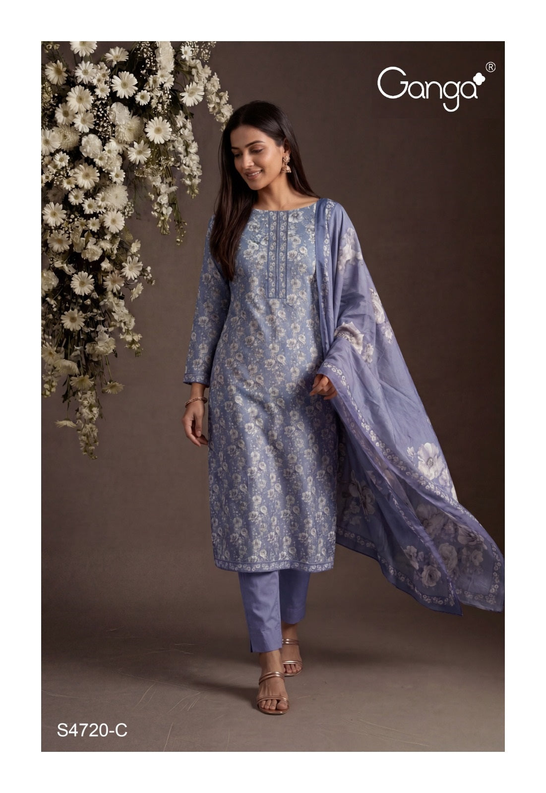 Mia 4720 Ganga Cotton Pant Style Suits Wholesaler Ahmedabad