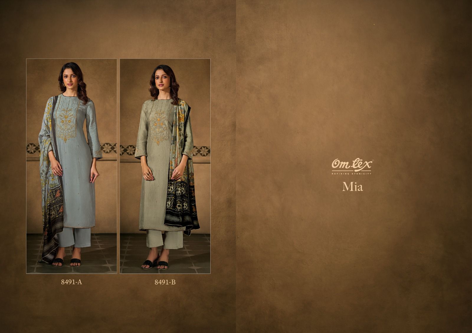 Mia Omtex Silk Pant Style Suits Supplier Gujarat