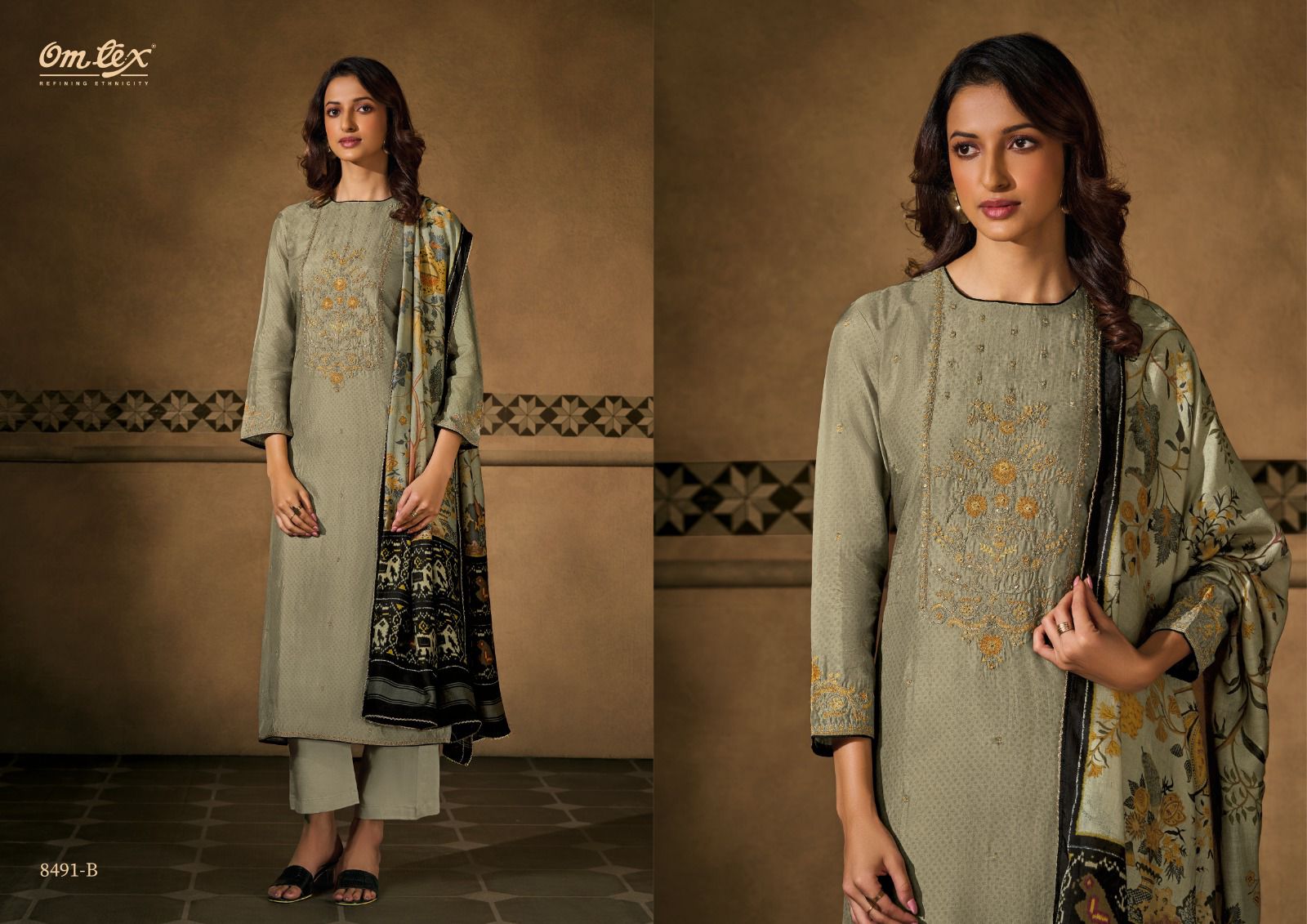 Mia Omtex Silk Pant Style Suits Supplier Gujarat