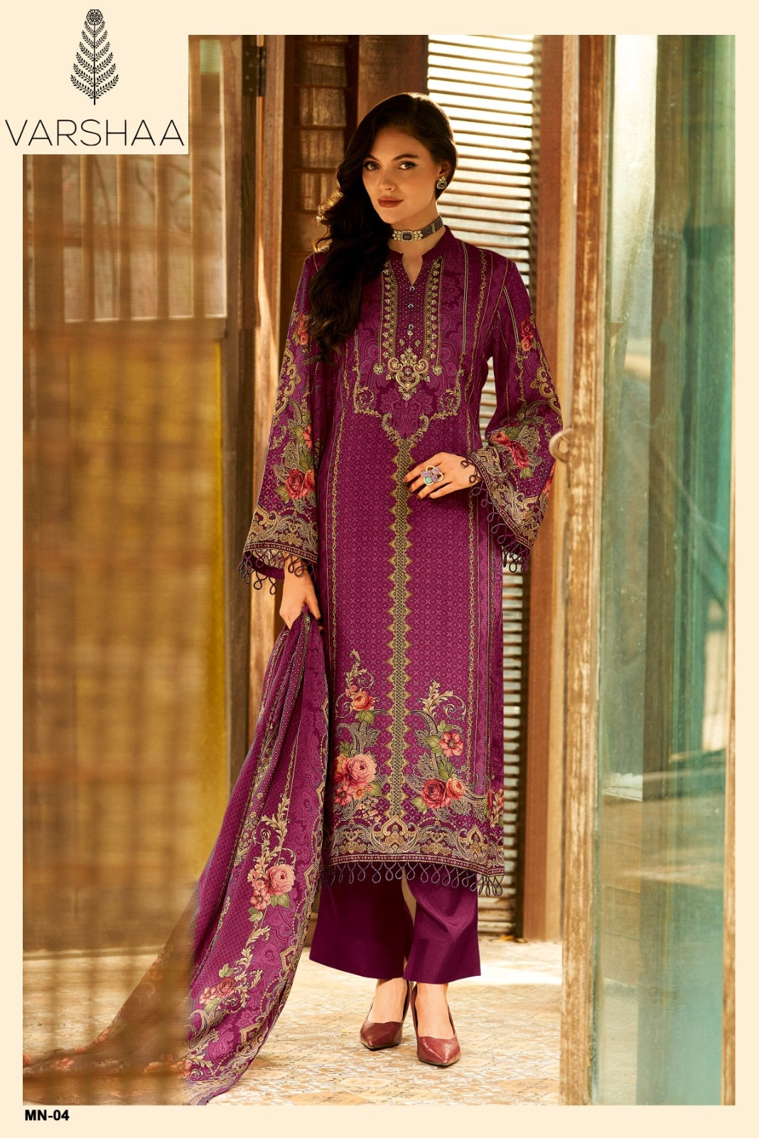 Mian Varshaa Modal Satin Plazzo Style Suits Exporter Gujarat