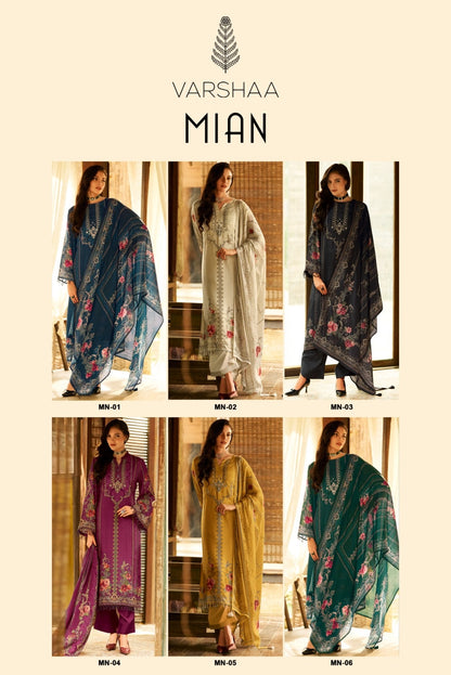 Mian Varshaa Modal Satin Plazzo Style Suits Exporter Gujarat