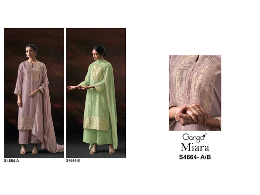 Miara S4664 Ganga Banarsi Jacquard Plazzo Style Suits Wholesale Rate