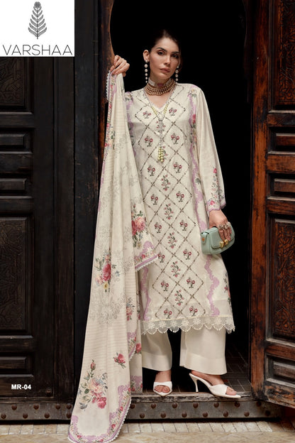 Micara Varshaa Viscose Muslin Pant Style Suits Wholesaler India
