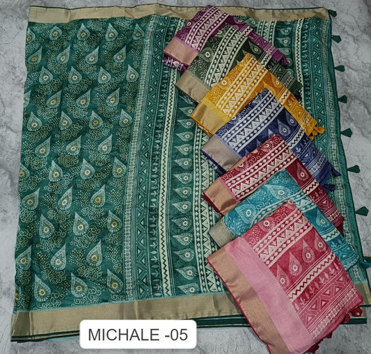 Michale 5 Kalpveli Spun Cotton Sarees Wholesale Price