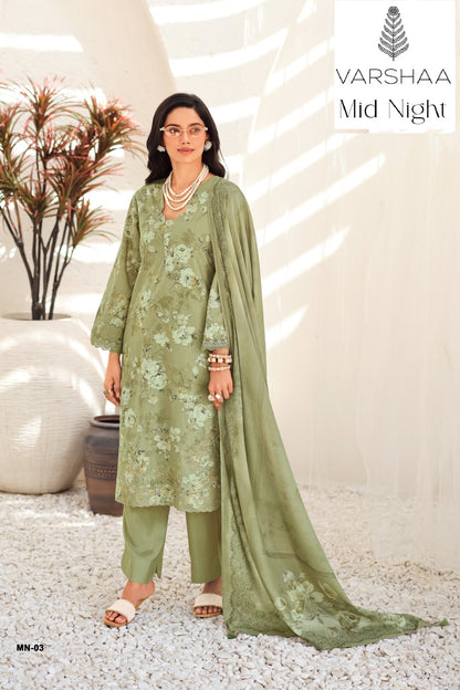 Mid Night Varshaa Cotton Linen Pant Style Suits Wholesaler Gujarat