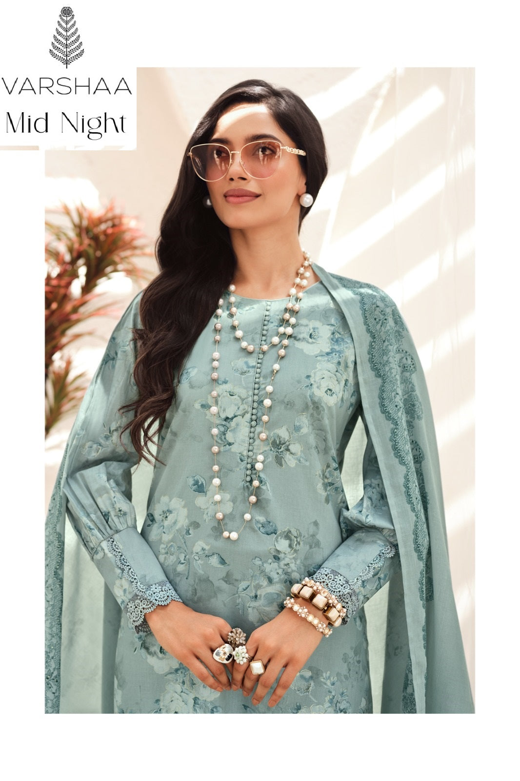 Mid Night Varshaa Cotton Linen Pant Style Suits Wholesaler Gujarat