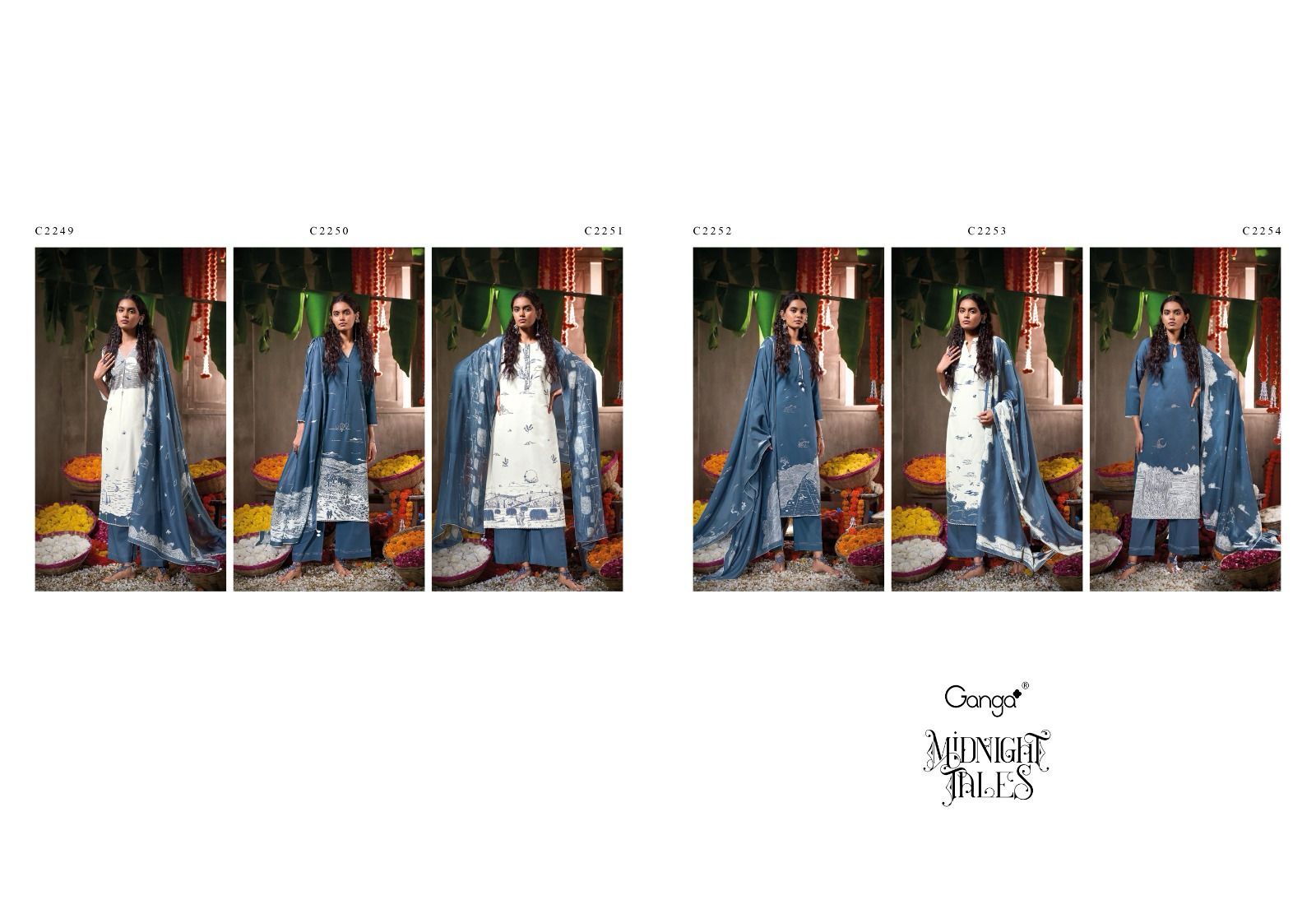 Midnight Tales Ganga Premium Cotton Pant Style Suits Exporter