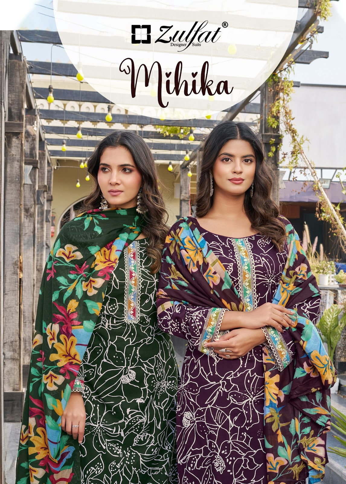 Mihika Zulfat Designer Cotton Karachi Salwar Suits Wholesaler