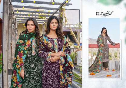 Mihika Zulfat Designer Cotton Karachi Salwar Suits Wholesaler
